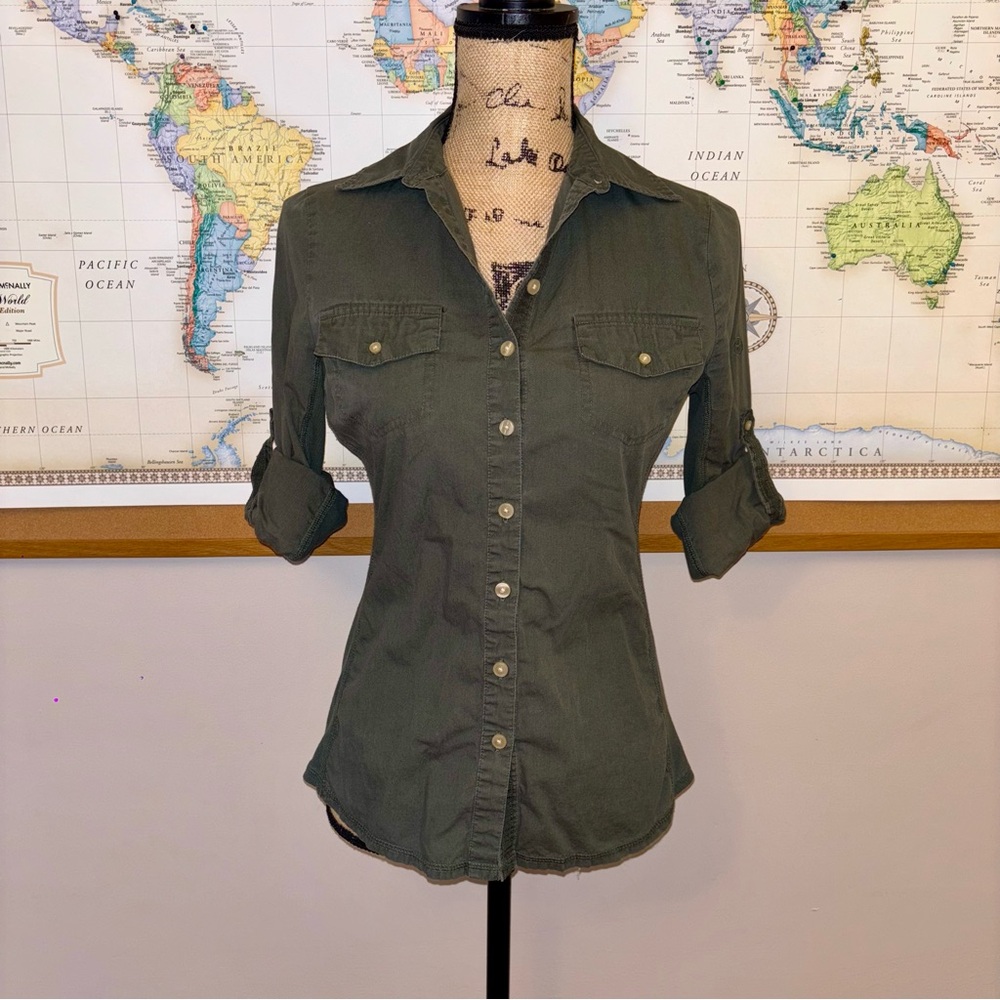 Converse Olive Button-Down Shirt